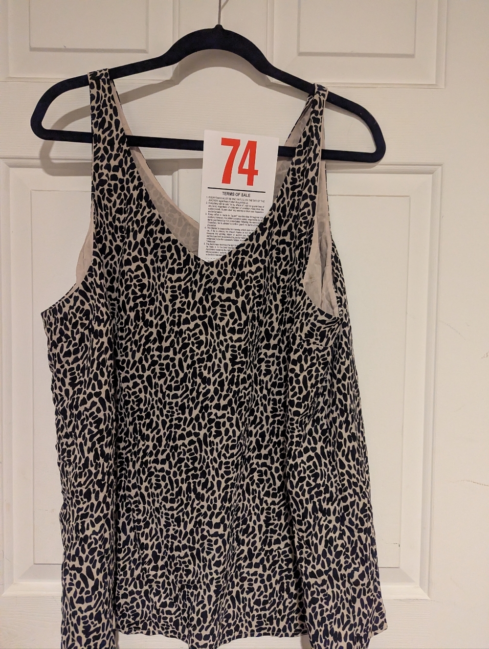 Lot 74 Animal Print Sleeveless Blouse - Size 20